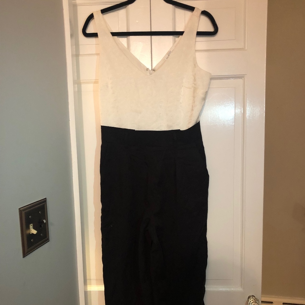 Black & white socialite jumpsuit